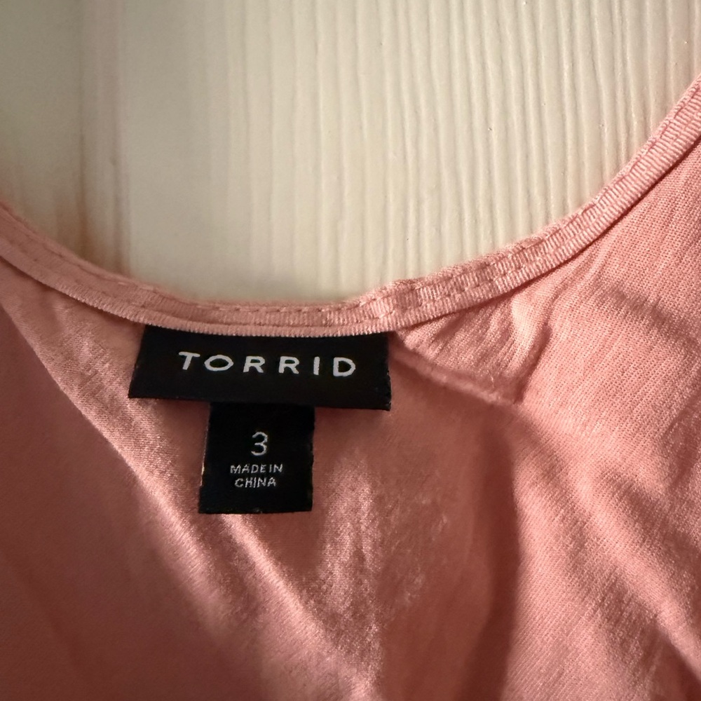 π 5 for 30$ π Torrid Pink Camisole with Lace Trim - Picture 2 of 3
